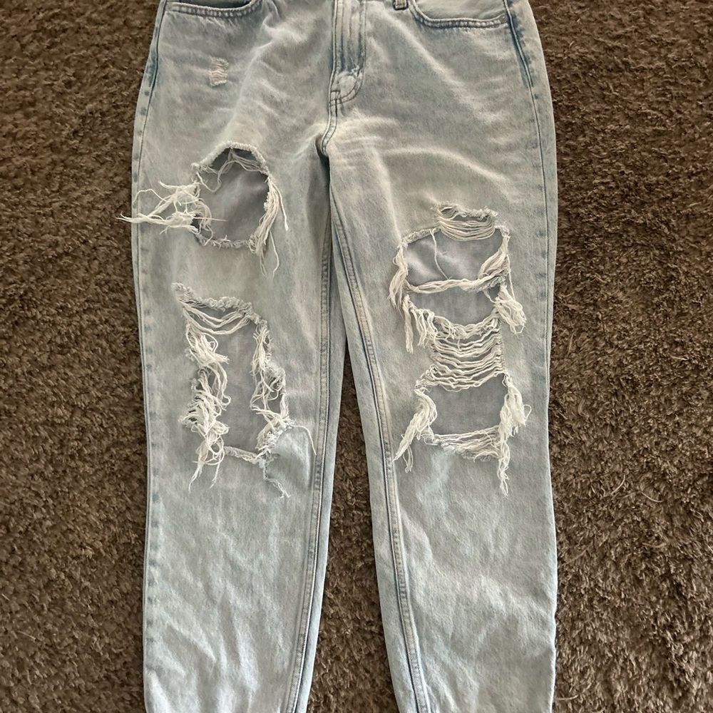Aeropostale Light Blue Distressed Boyfriend Jeans